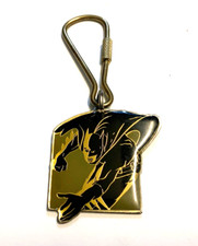 Batman Keychain Dark Knight Metal Brass Colored Enamel 1980's Taiwan