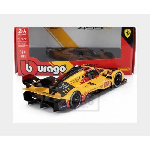 1:24 BURAGO Ferrari 499P #83 Le Mans 2024 Kubica Shwartzman Ye BU26313-83 - Immagine 3 di 3