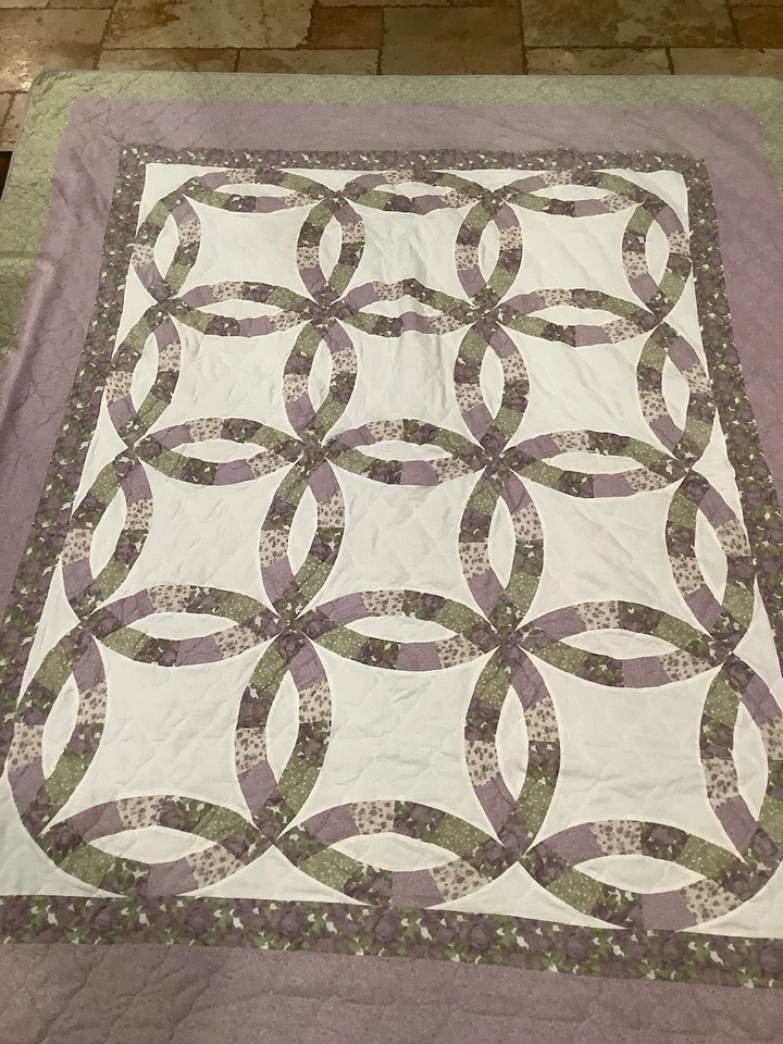 "Colcha colcha acolchada doble Sears color mate de colección 84"" x 104""" Foto 3 de 4