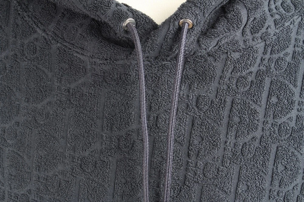 Felpa con cappuccio Dior Oblique Terry blu navy L 73892337