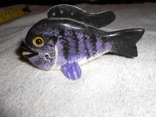 Wood Fishing Lure Decoy Signed & Carved by Leonard Nelson Ice Spear Fishing Mi._