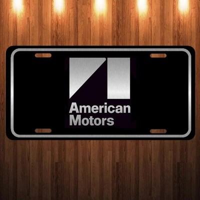 Laser Etched Engraved American Motors AMC on Brushed Aluminum License Plate Tag