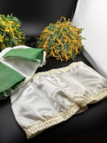 Cabbage Patch Kids Green Cheerleader Outfit 1980’s Vintage Pom Poms Skirt Bloomers - Bild 2 von 13