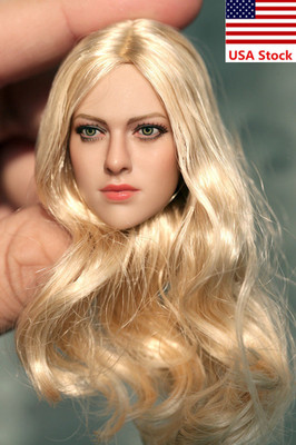 KIMI KT004 1/6 Female Blonde Beauty Girl Head Sculpt Model for 12''PH Figure Doll