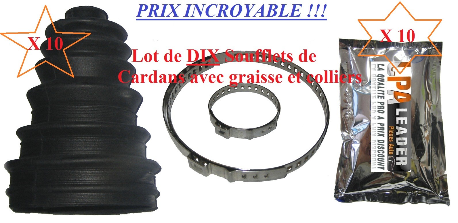 Soufflet cardan 4X4 néoprène universel et graisse de transmission pour arbre de roue arrière