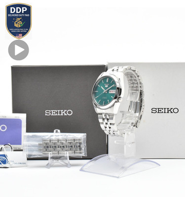 [NEAR MINT /Full Set] SEIKO 5 7S26-01V1 Automatic Green Dial Men's Watch w/Links