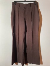 Quince Ultra-Stretch Ponte Flare Leg Pants Espresso Brown Large 32 Dark Academia