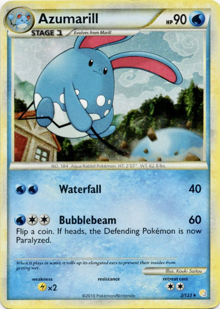 Pokemon TCG HeartGold SoulSilver #2/123 Azumarill LP