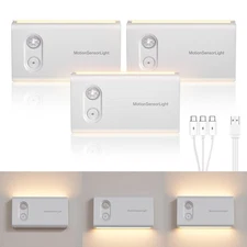 Rechargeable Motion Sensor Light Indoor, Dimmable Warm White LED Night Light,...