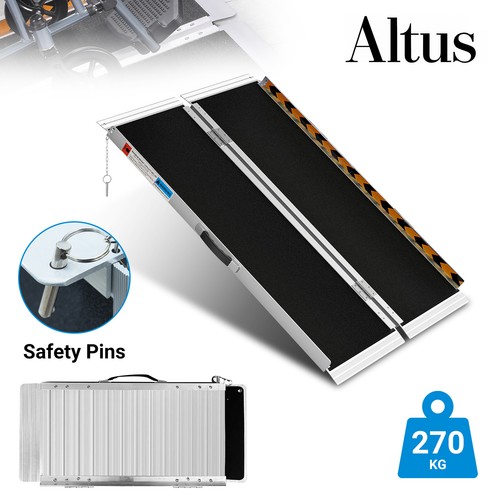 Multi Size Portable Wheelchair Ramp Aluminum Folding Handicap Ramp Non-Slip - Picture 12 of 48