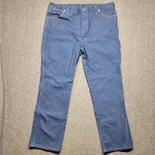 Wrangler Jeans Mens 42x32 Cowboy Cut Western Rodeo Blue Denim 936DEN Straight