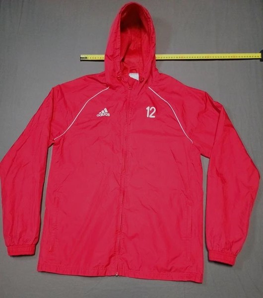 Men Adidas Jacket Red Nylon 38 / M / 46