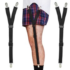 World's Best Shirt Stays by Shirt Stay Plus - Made in USA Y-Style in Black,