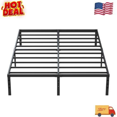 #ad Queen Metal Bed Frame 14 Inch Heavy Duty 3000lbs No Box Spring Needed $51.99