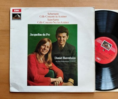 ASD 2498 Jacqueline Du Pre Schumann Saint-Saens Cello Barenboim EMI 1st C/S EX