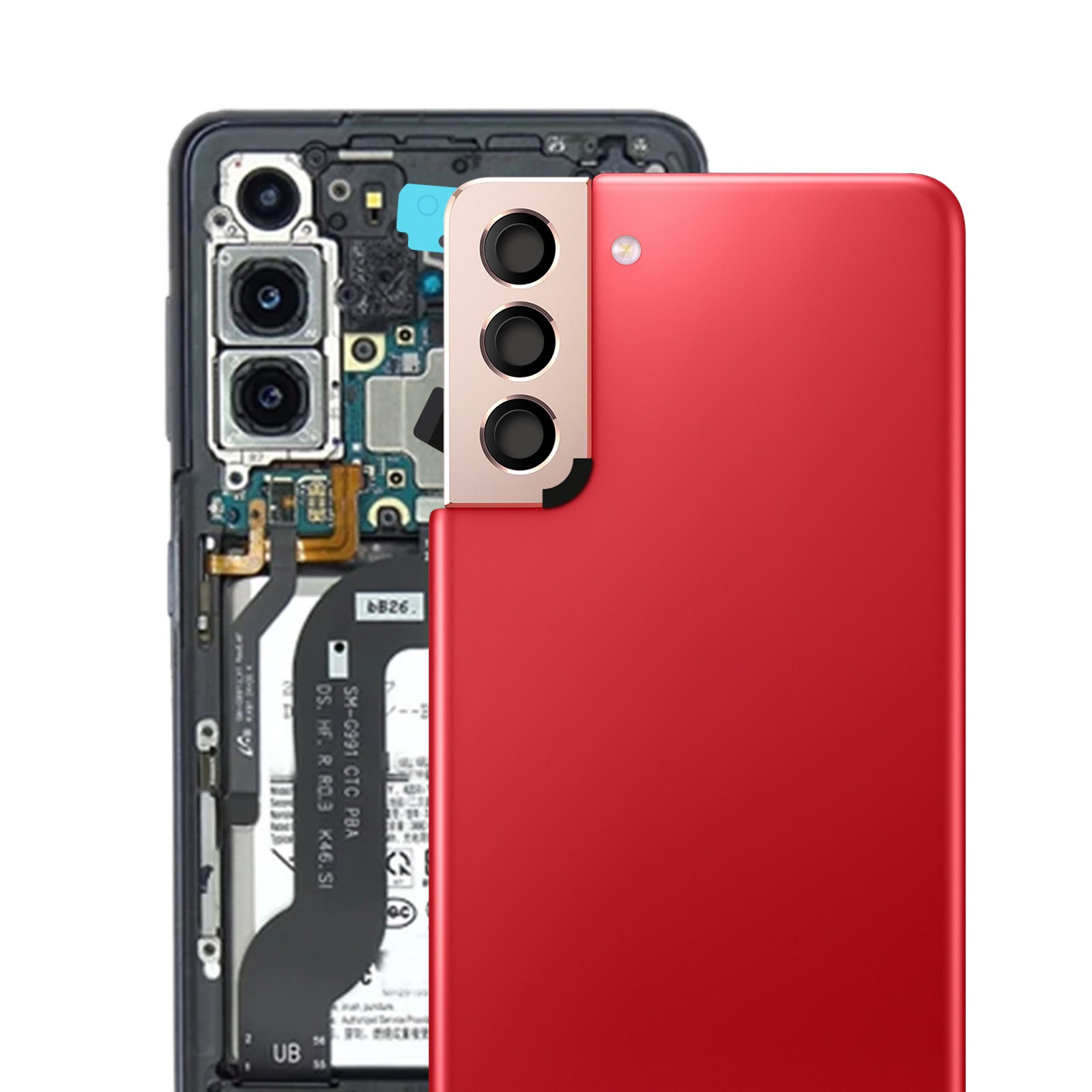 Cache batterie Galaxy S21 Plus d'origine Phantom Red arrière Samsung