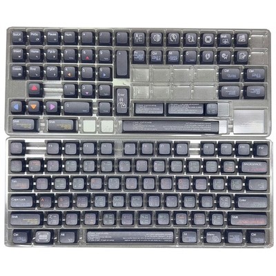 Black PBT Keycap Set with XDA Profile Heat Sublimated for Mechanical Keyboards