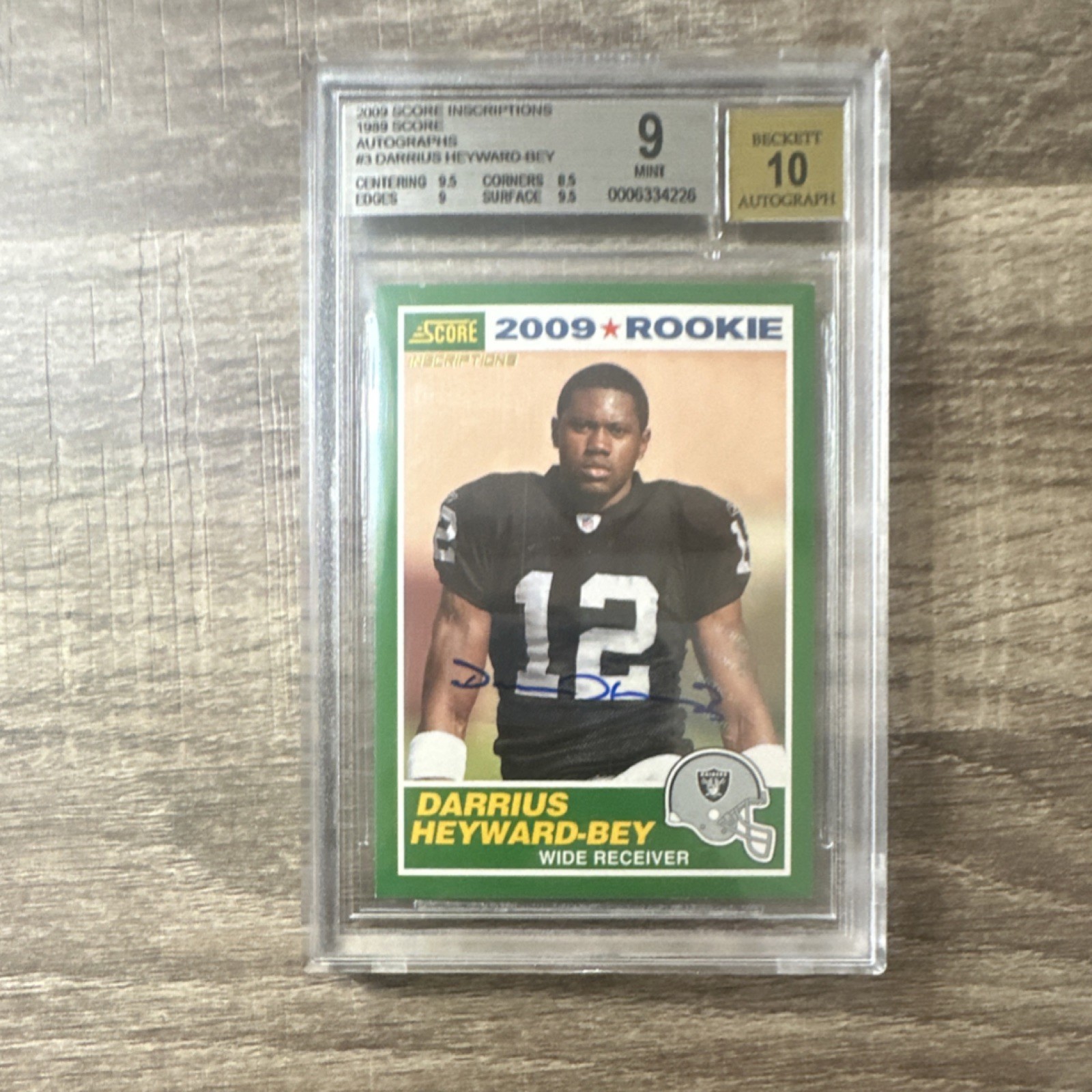 Darrius Heyward-Bey Score 1989 Score #3 Base