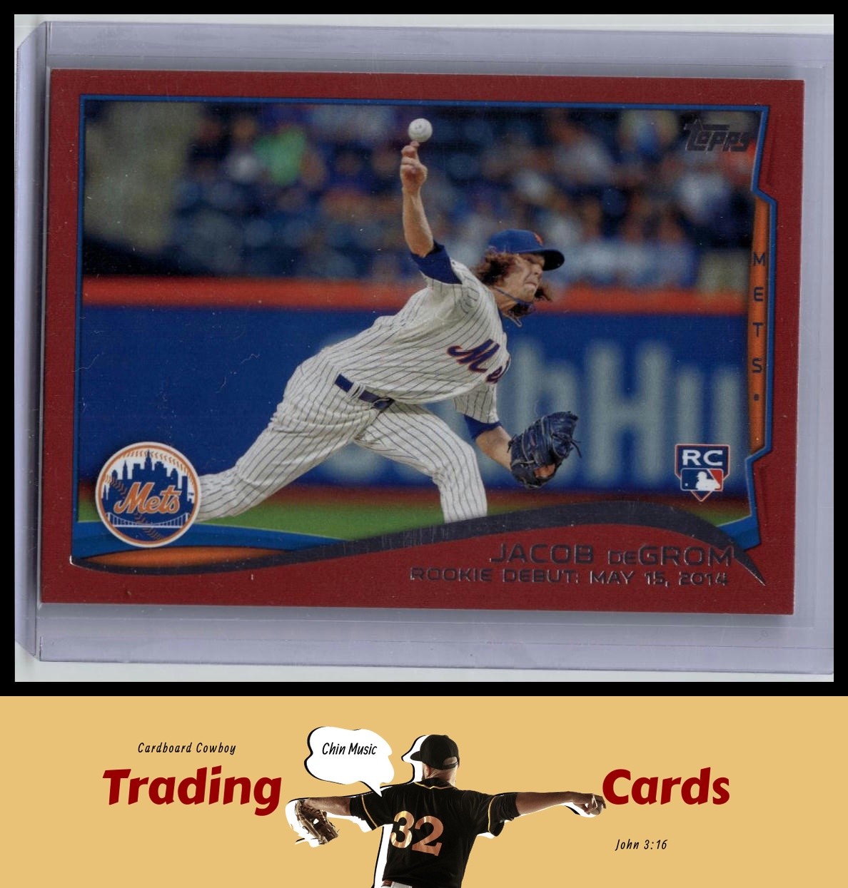 Jacob deGrom 2014 Topps Update #US-57 Mets Rookie Card NM RC Target Red