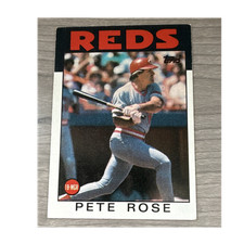 Topps 1986 Pete Rose #1 Cincinnati Reds Baseball Card MLB Base Set