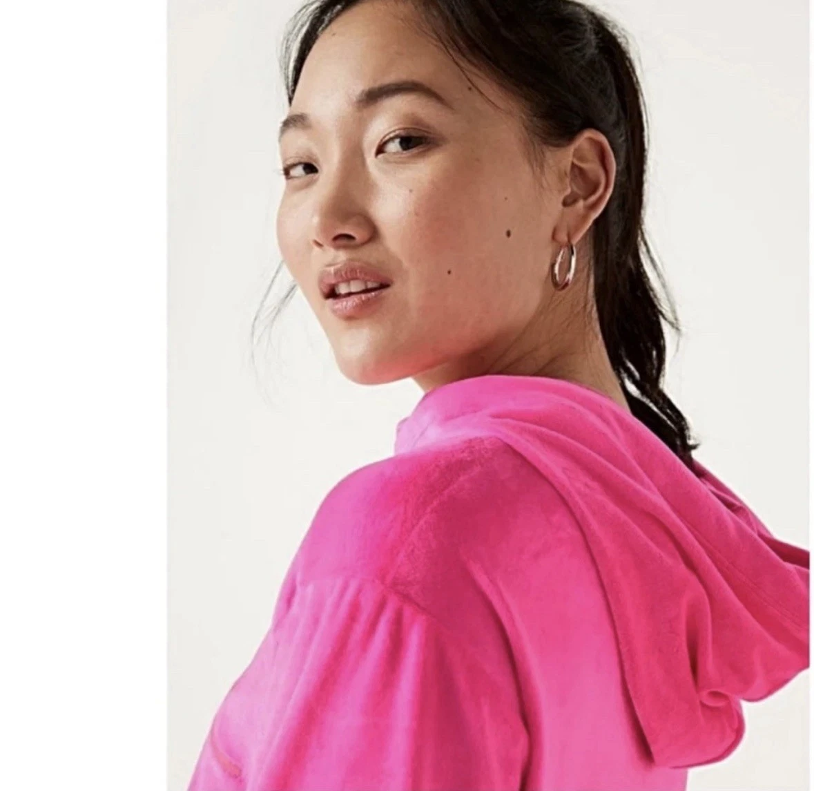 UNDERCOVER Felpa con cappuccio VS PINK Velour Campus XL splendida camicia rosa atomica XL oversize NUOVA