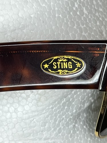 Sting Sunglasses Made In Italy Gold & Brown Frames VGT 1990’s Unisex New No Tags - Picture 9 of 24