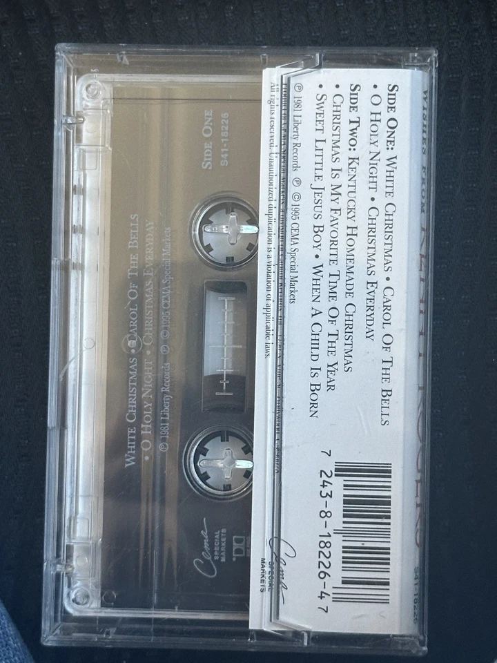 Christmas Wishes from Kenny Rogers Cassette Tape 1995 Holiday Music Vintage Foto 2 de 2