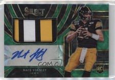 2020 Chronicles Draft Picks Select Green Prizm 15/49 Nate Stanley Patch Auto 5w7