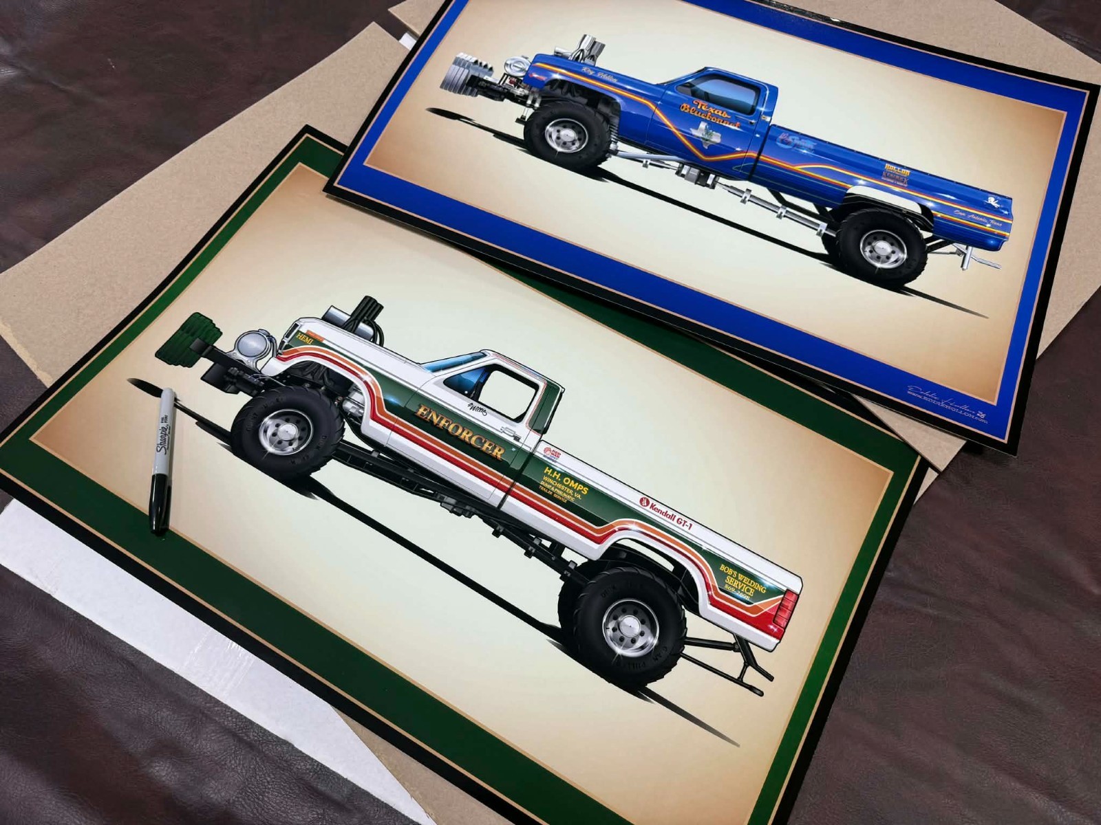 USHRA (SRO) 80's Modified 4WD Truck Pulling Poster-Banner Print-104 | eBay