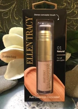 Ellen Tracy Full Coverage Concealer 01 Natural For All Skin Types W/ Dense Brush