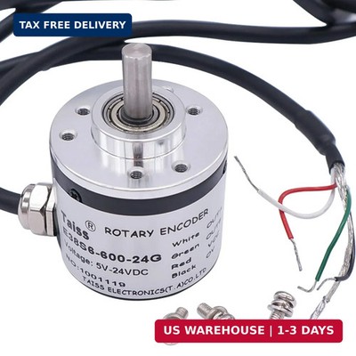 Taiss/Incremental Rotary Encoder DC 5-24v Wide Voltage Power Supply 6mm Shaft Op