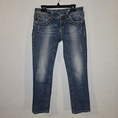 Miss Me Size 26 Denim Blue Cropped Jeans  JE5100C7 Great Condition