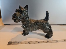 Vintage Goebel Dark Grey Scottie Dog Germany  5 Inches   Tmk 5  1970's