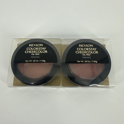 2 PACK Revlon Colorstay Cheekcolor MAUVE Shade Oil-Free Blush 0.28oz Each x2 NEW