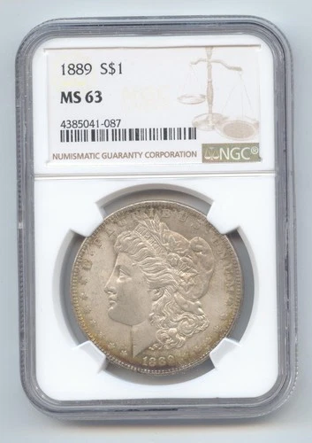 1889 Morgan Silver Dollar, NGC MS-63