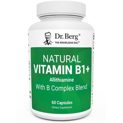 Dr. Berg Natural B1 B6 B12 Complex - Allithiamine B1 with 8 Essential B Compl...