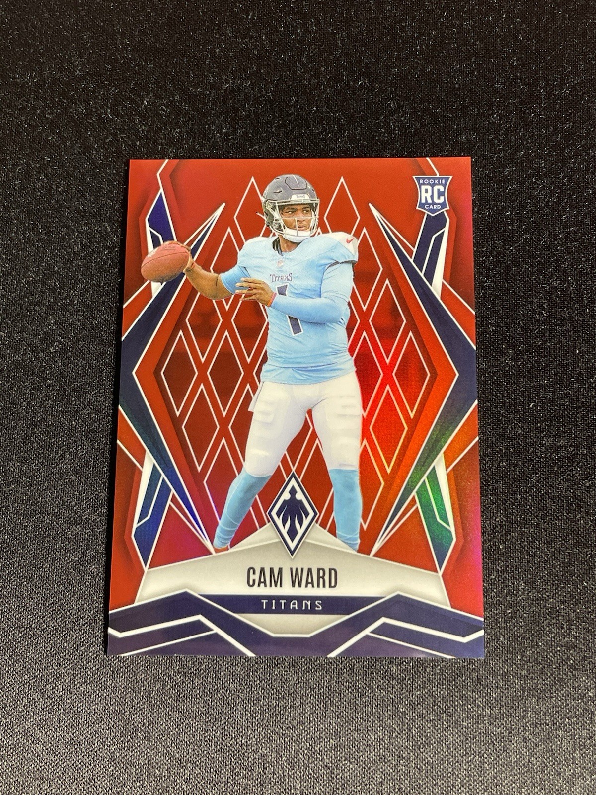 2025 Panini Phoenix Red Holo /99 Cam Ward 194 RC Titans