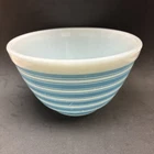 Vintage PYREX BLUE WHITE STRIPE 401 Mixing Bowl/1.5 QT