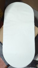 White Oval Baby Bassinet Mattress Pad Replacement Cushion Unbranded