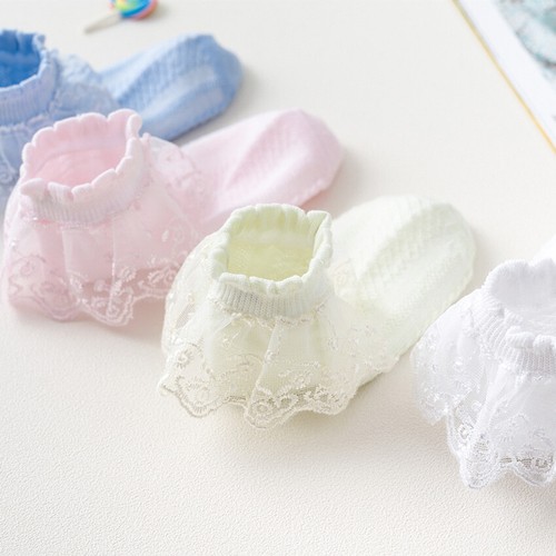 Comfortable Girl Kid Infants Lace Frilly Ankle School Dress Socks - Picture 6 of 16