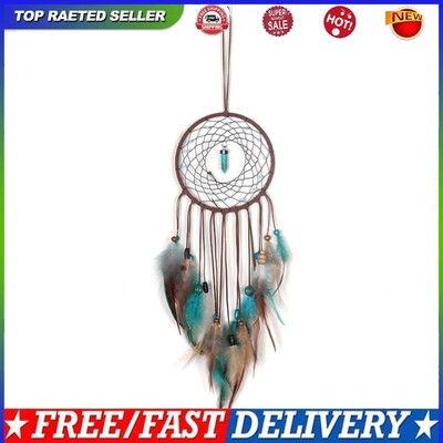 Handmade Dream Catcher LED Light Feather Wall Hanging Dreamcatcher Bedroom Decor