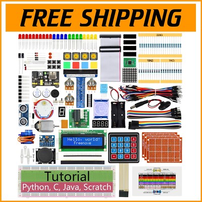 Versatile Raspberry Pi Project Kit - Tutorials for Python, C, Java, and More!