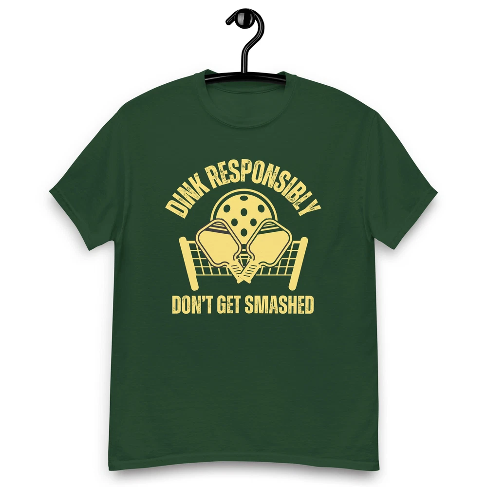 Pickleball Shirt Men (not for women) Dink Responsibly,Funny Pickleball Shirt