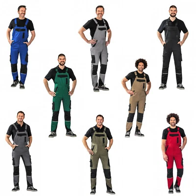 Planam Herren Arbeitslatzhose Latzhose NORIT Arbeitshose Cargohose