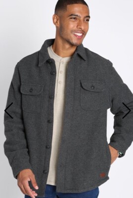 Jachs New York Men's Grey Sherpa Lined Wool Blend Jacket XL | eBay