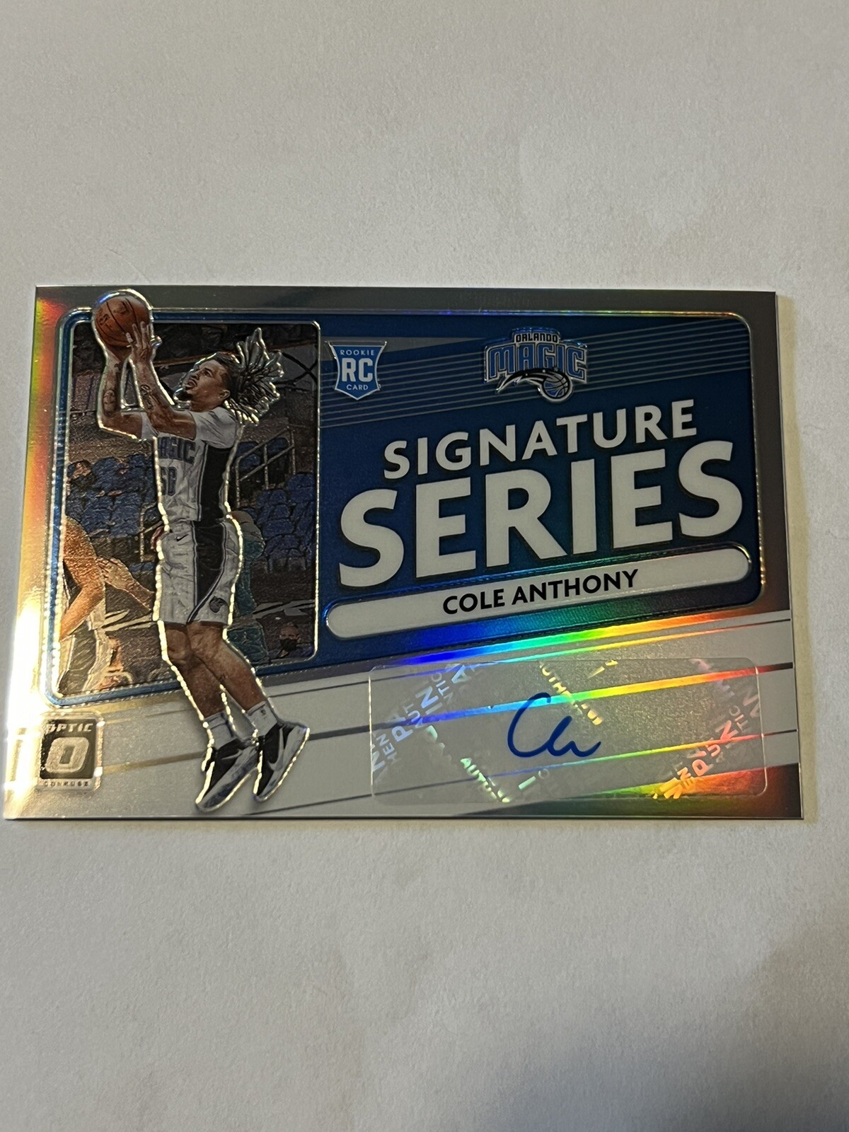 2020-21 Donruss Optic Cole Anthony Holo Prizm Signature Series RC Auto #SS-CAN