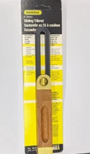 General 8" Sliding T-Bevel - Stainless Steel Blade Mahogany Handle Brass 829 USA