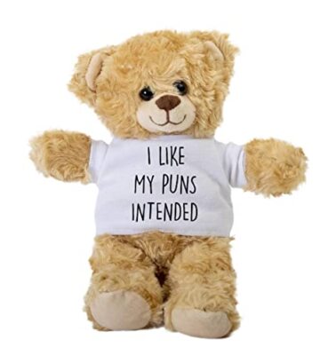 I Like My Puns Intended Teddy Bear, Gift Stuffed Animal
