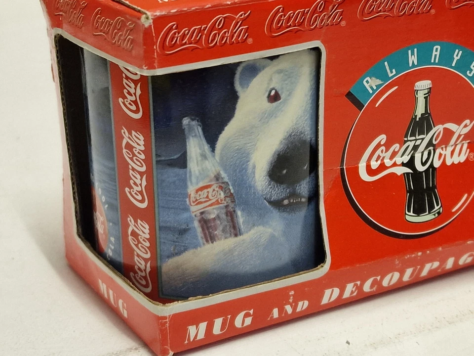 Vintage Coca Cola Mug & Decoupage Christmas Ornament Set  1996 - Image 3 of 4