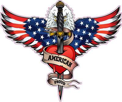 Eagle wings sword decal